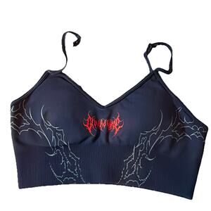 Darc Sport Revenge Kelly Seamless Bra Womens Small Navy Stretch Adjustable Strap